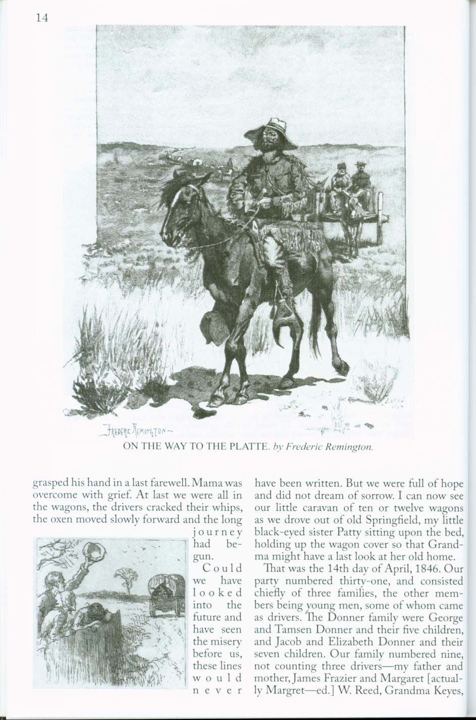 ACROSS THE PLAINS IN THE DONNER PARTY: a personal narrative of the overland trip to California, 1846-47. VIST0099g